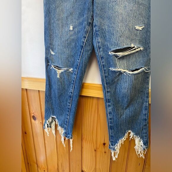 Blank NYC The Madison Crop High Rise Jeans Raw Hem Jeans Sz 28 - Picture 4 of 6